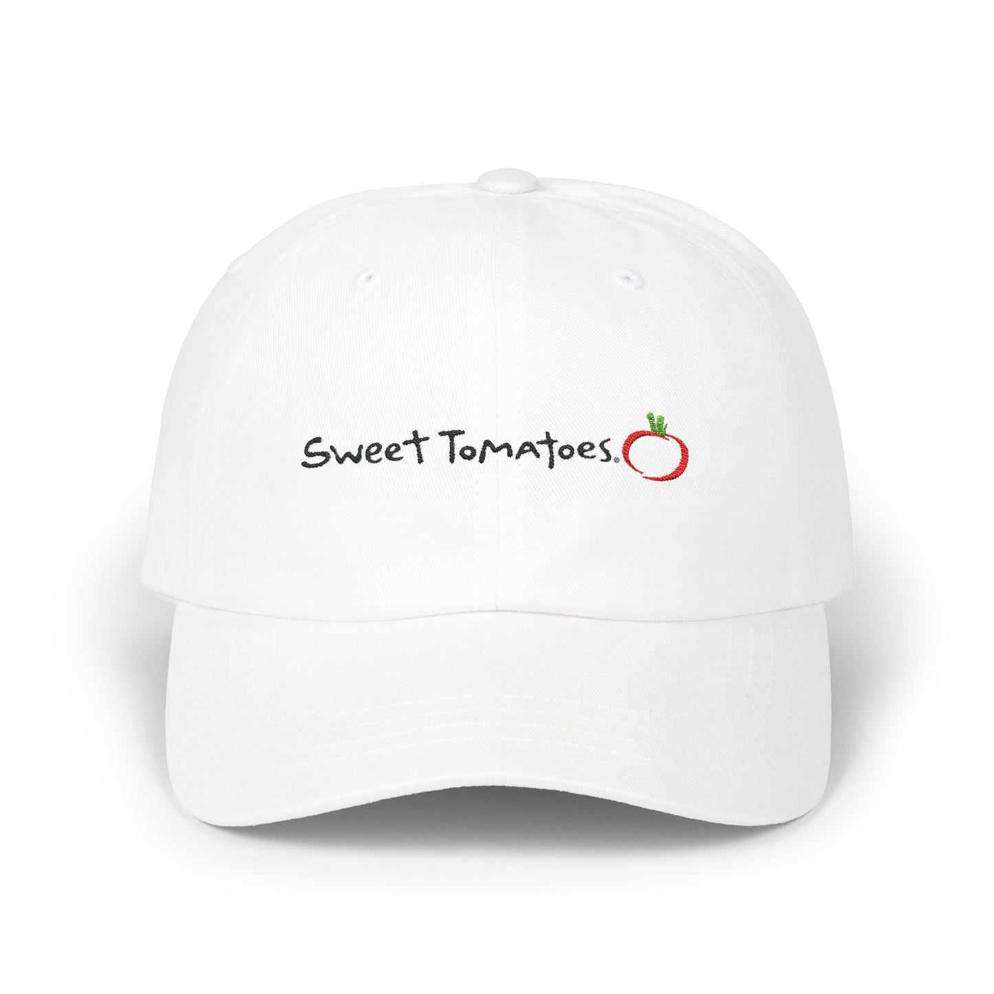 Classic Sweet Tomatoes Embroidered Dad Cap - White